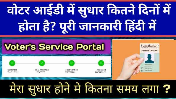 वोटर आईडी में सुधार कितने दिनों में होता है? पूरी जानकारी हिंदी में: voter id correction kitne din me hota hai