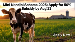 Mini Nandini Scheme मिनी नंदिनी योजना: 23 अगस्त तक करें आवेदन, जानें सब्सिडी और आवेदन प्रक्रिया मिनी नंदिनी कृषक समृद्धि योजना 2025 के तहत डेयरी खोलने के लिए...